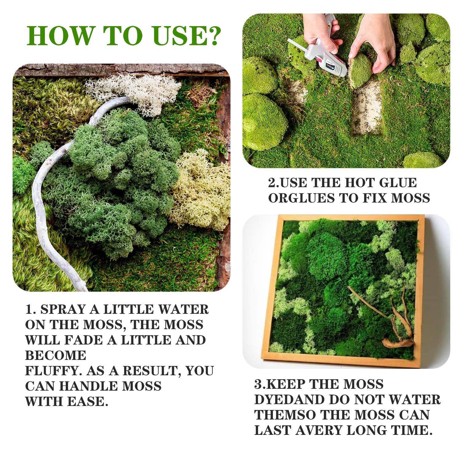 Artificial Green Plants Eterna - Sphagnum Moss Dry recension och pris