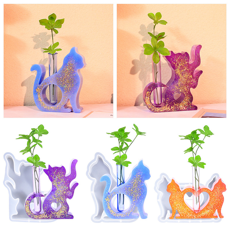 Cat Shaped Resin Molds Vase Si - Propagation Station Vase recension och pris