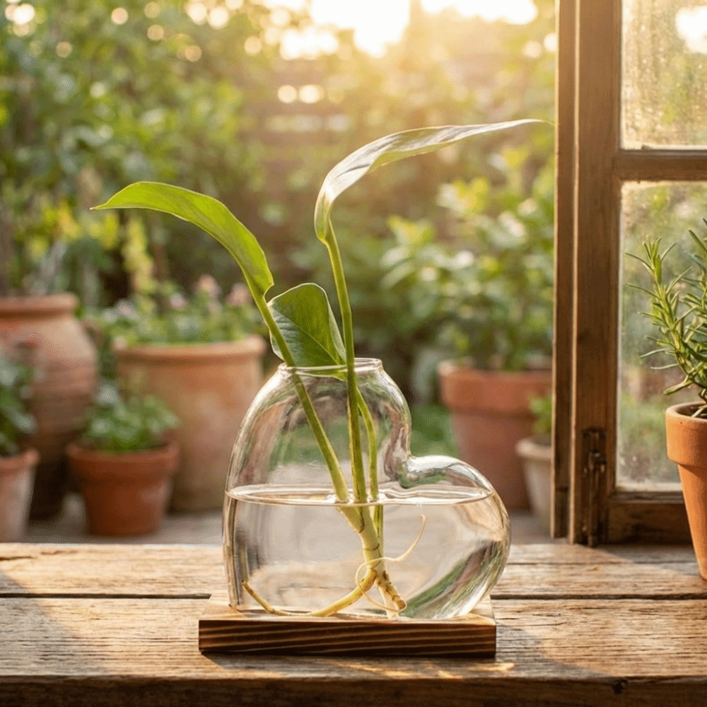 Transparent Hydroponic Glass V - Propagation Station Vase recension och pris